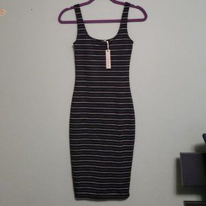 BNWT Cotton On Blue Stripe Bodycon Dress XS